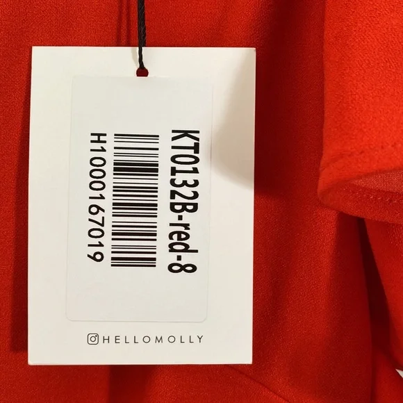 Hello Molly TAKE CHANCES DRESS RED. Mini Dress Size 4 - Picture 7 of 9